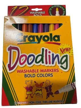 Rare Vintage Crayola Doodling Markers 1998 1st Edition NIP